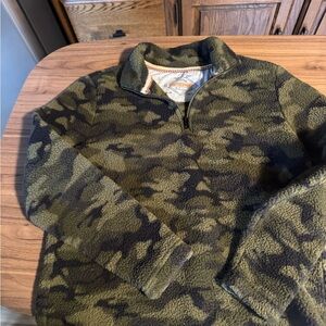 Weatherproof Olive Camouflage Fleece Quarter Zip Pullover